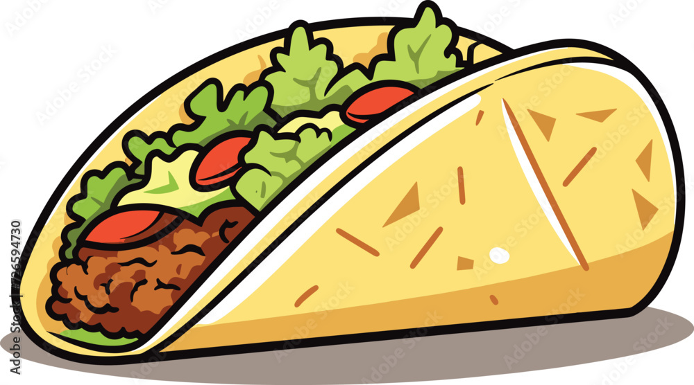 delicious and tasty taco vector illustration delicious and tasty taco vector illustration