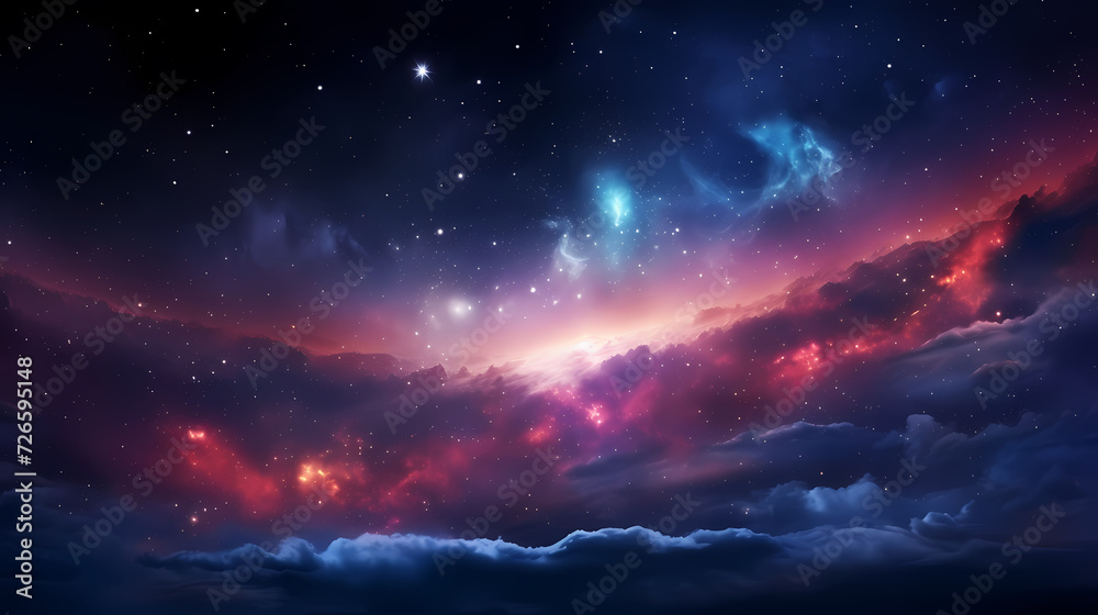 Space galaxy background, 3D illustration of nebulae in the universe Space galaxy background, 3D illustration of nebulae in the universe
