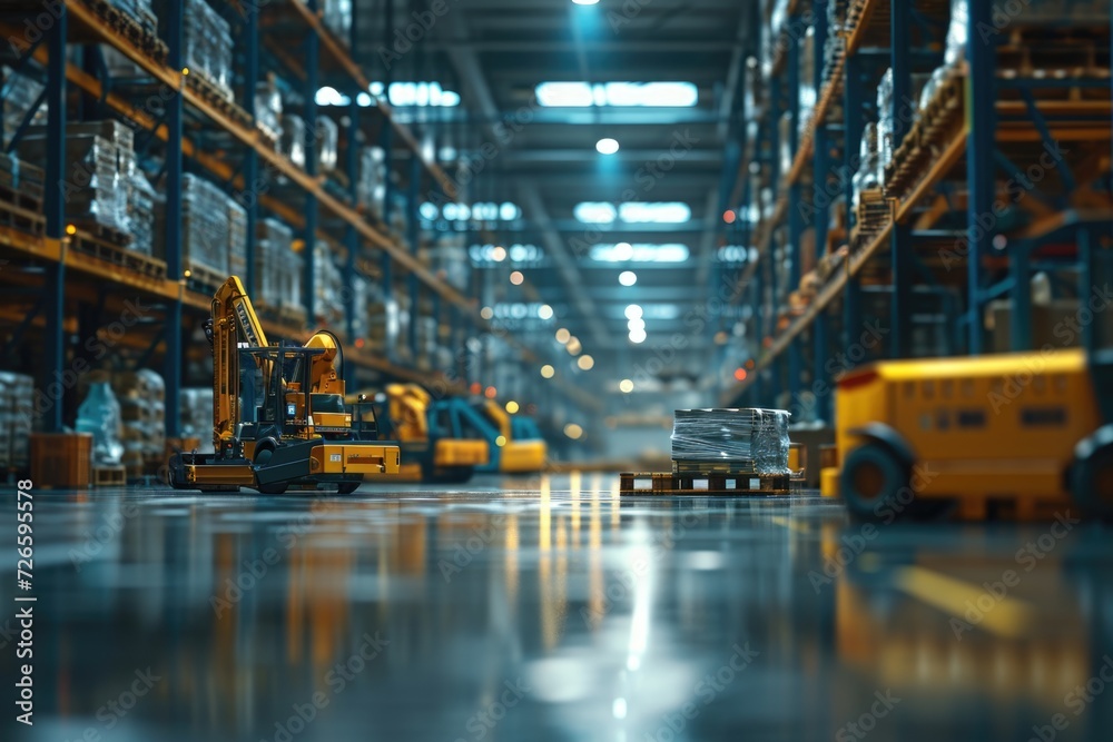 Automated robotics for efficient warehouse management.