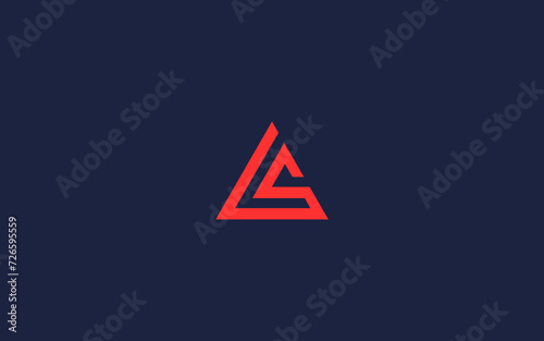 letter ls with triangle logo icon design vector design template inspiration