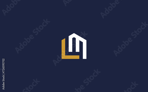 letter lm with house logo icon design vector design template inspiration
