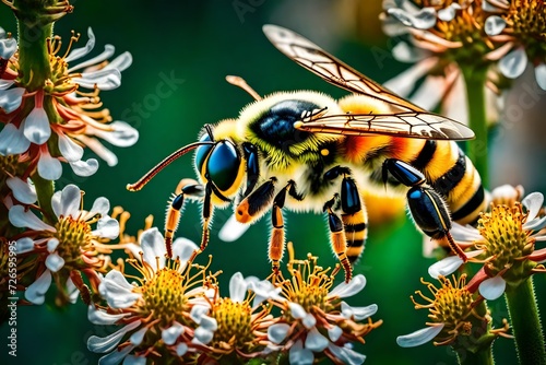 bee on flower © Aqsa