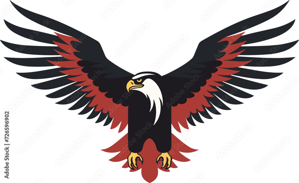 eagle with wings out logo vector illustration eagle with wings out logo vector illustration