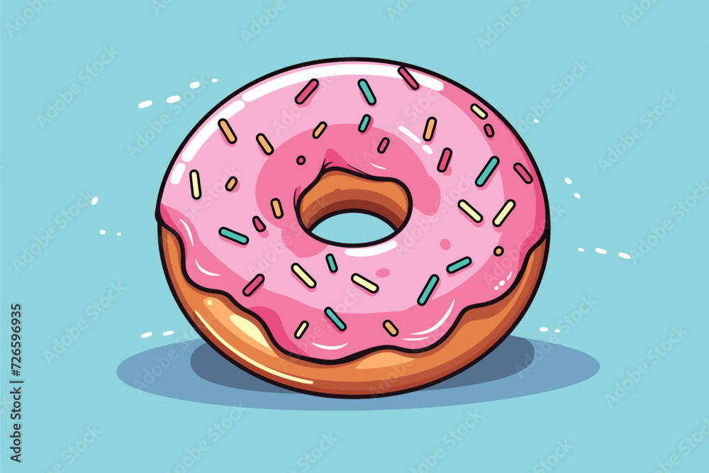 Fototapeta premium tasty donut vector illustration