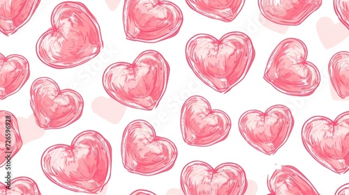 Seamless pattern hearts for valentine's day