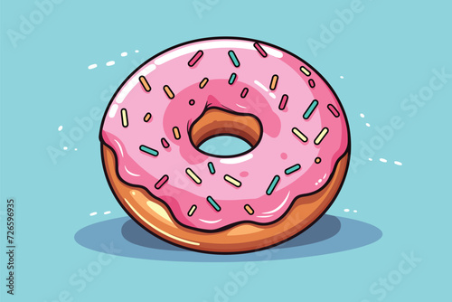 tasty donut vector illustration