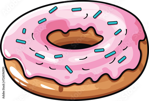 tasty donut vector illustration