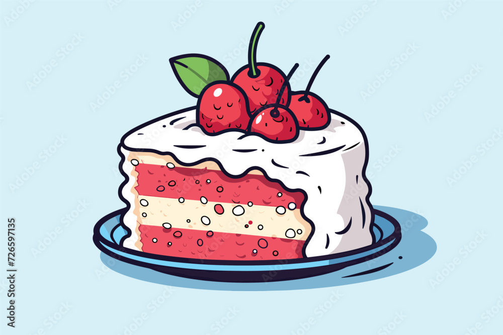 delicious cake vector illustration delicious cake vector illustration