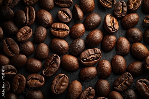 roast coffee beans falling down, in the style of viennese actionism photo