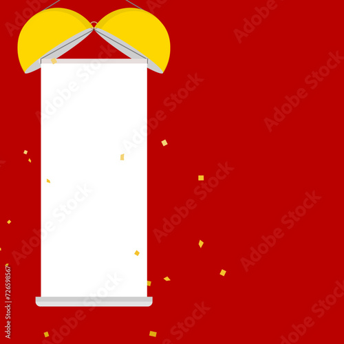 Happy Chinese New Year card, Chinese New Year, party ball and space to add text.