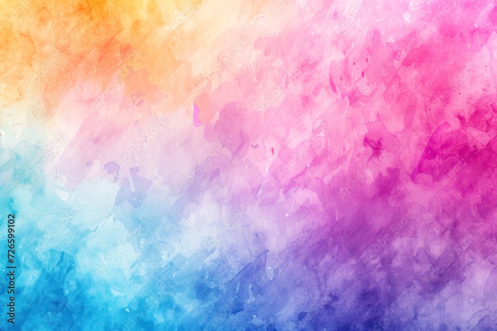 Watercolor abstract background, an artistic and vibrant scene showcasing watercolor strokes in various hues.