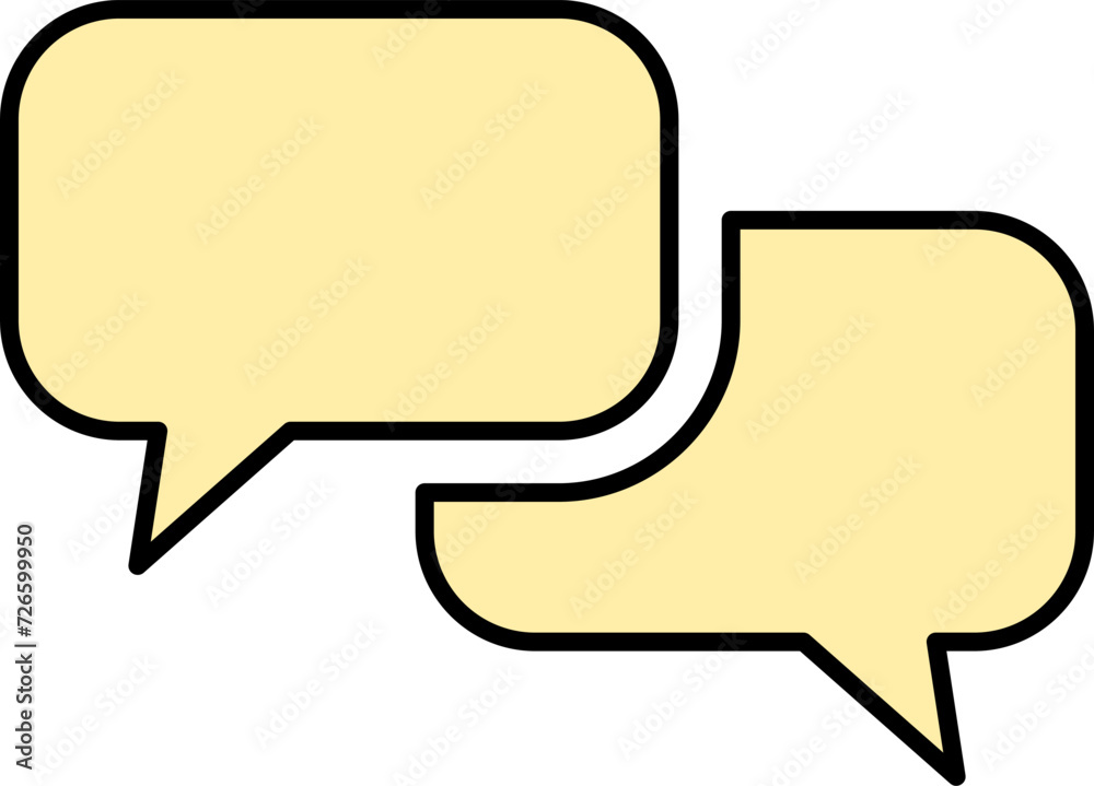 Fototapeta premium Blank Speech Bubbles or Clouds Conversation Communication Message Symbol Element Icon with Empty Space for Text. Vector Image.