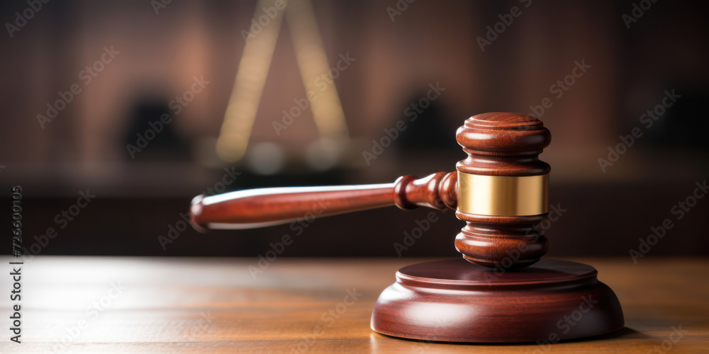 Justice and Law: The Wooden Gavel of Verdict in Courtroom, Symbol of Legal Authority and Punishment Justice and Law: The Wooden Gavel of Verdict in Courtroom, Symbol of Legal Authority and Punishment