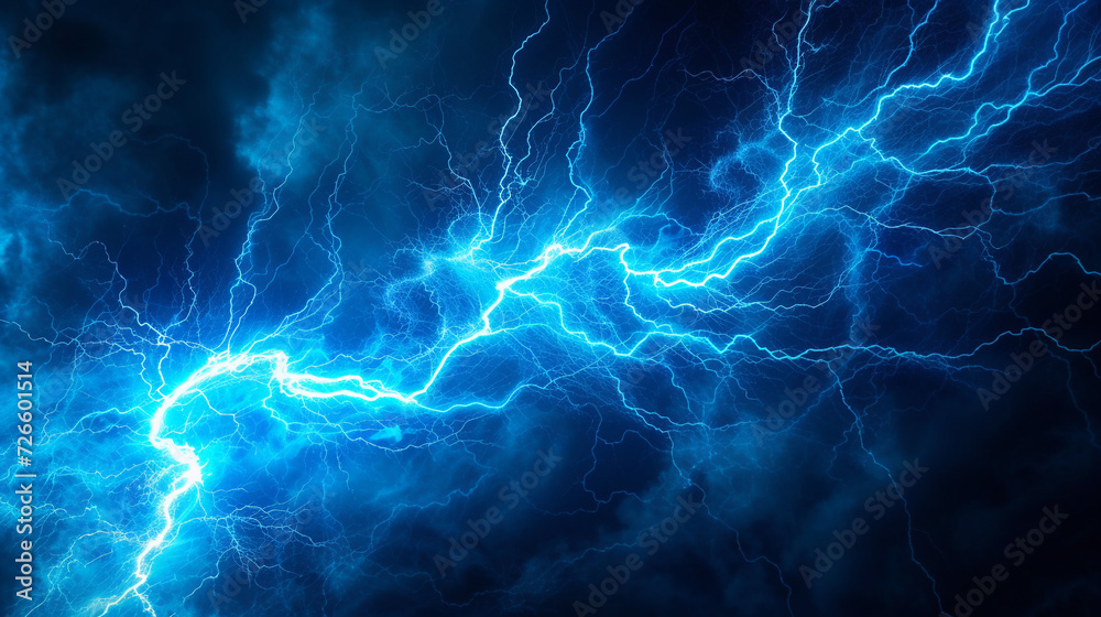 Fototapeta premium Lightning in the night sky. 