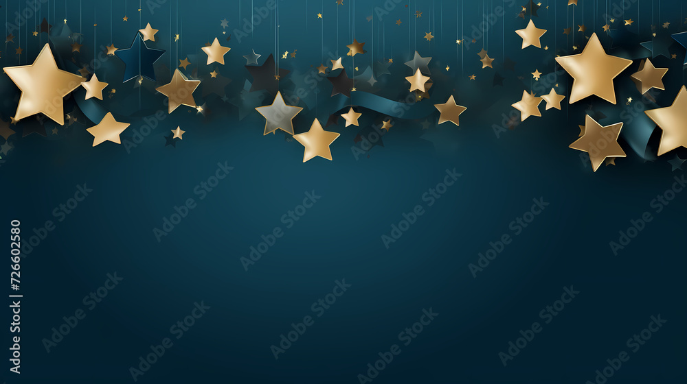 Holiday decorative border, festive background with festive star decoration Holiday decorative border, festive background with festive star decoration