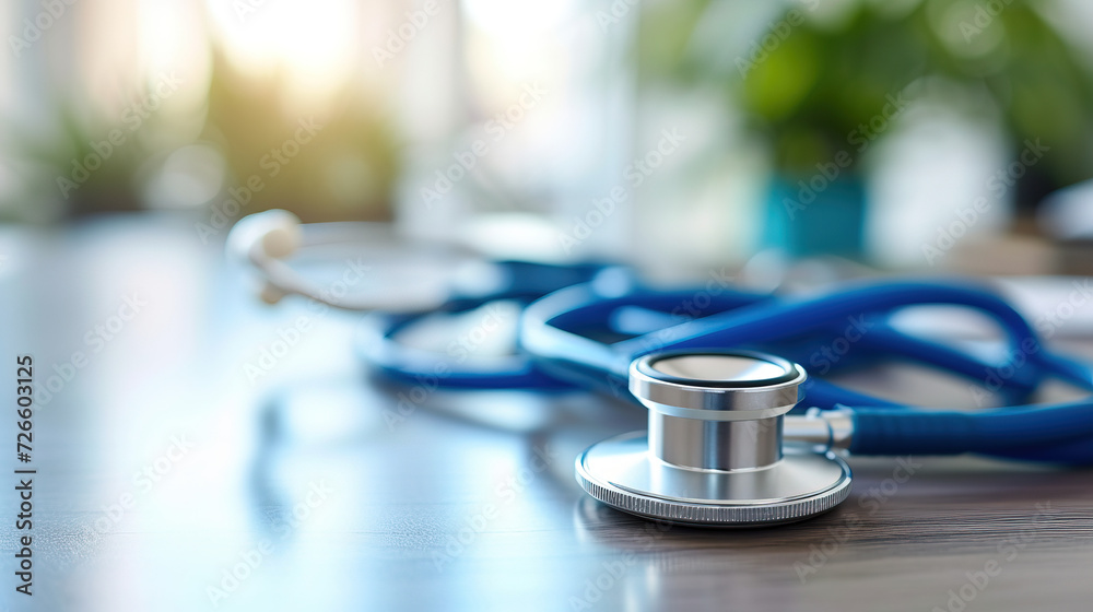 A stethoscope rests on the table, symbolizing care and healing. Each quiet moment before use echoes the dedication of medical professionals, ready to listen and diagnose with precision. A stethoscope rests on the table, symbolizing care and healing. Each quiet moment before use echoes the dedication of medical professionals, ready to listen and diagnose with precision.