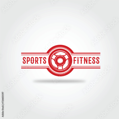 Vector fitness logo design for gym sport and fitness center