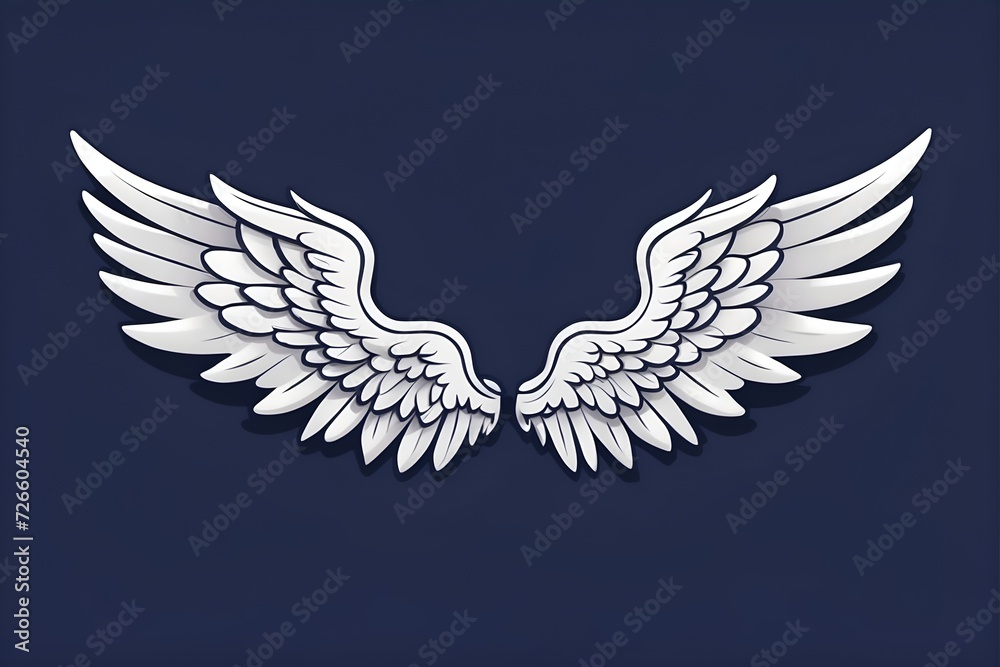 Fototapeta premium angel wings illustration 