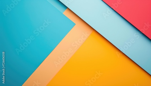 Free Download Colourful paper sheets on a light coloured background with empty space, minimalistic colourful presentation background - GFXLoad