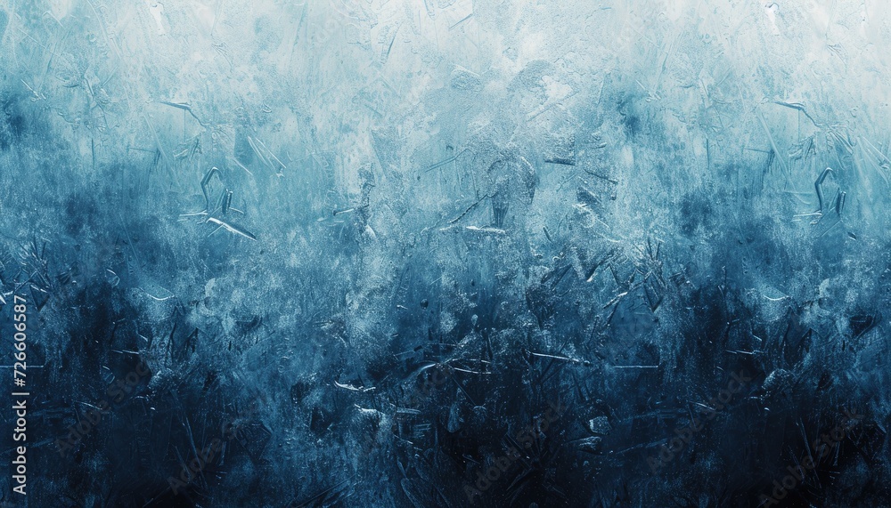 Abstract frozen wall with ice texture background - obrazy, fototapety, plakaty 
