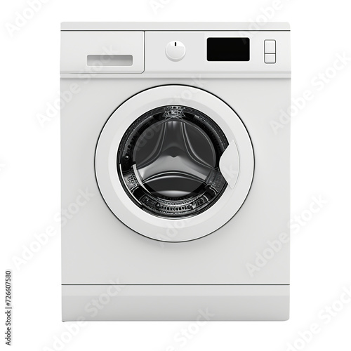Washing machine on transparent background