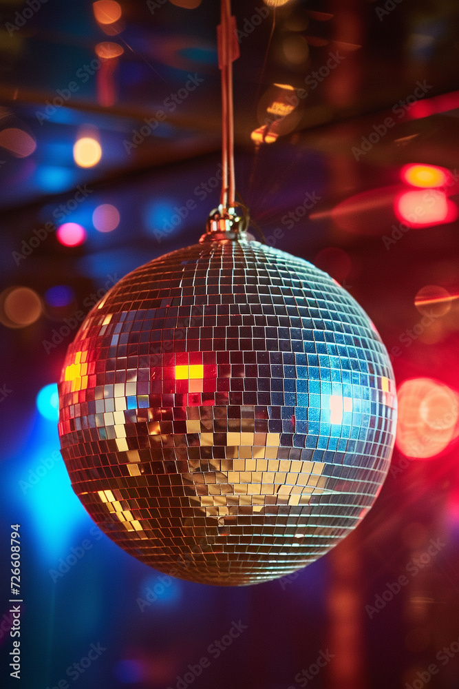 Obraz premium disco ball with lights