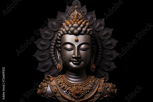 Mahavira portrait statue photo
