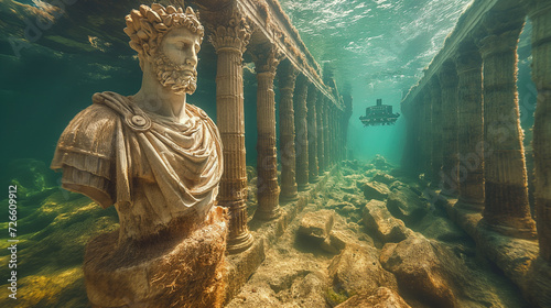 Divers discover ancient structures beneath the sea that may belong to the Atlantis, Roman, Babylonian or Mayan empires. photo