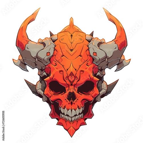 illustration of a scary devil's head, very suitable for tattoo designs and t-shirt screen printing