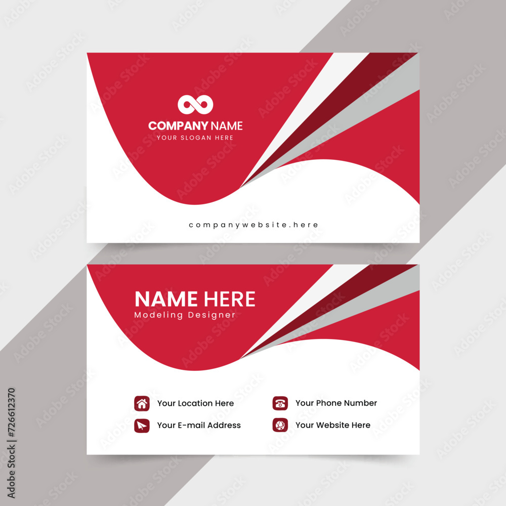 Naklejka premium business card template, modern design template