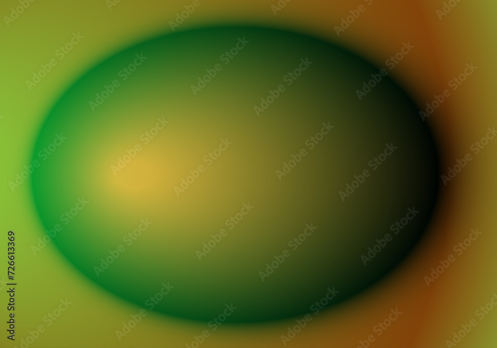 Fondo verde, amarillo y rojo degradado con forma elíptica horizontal