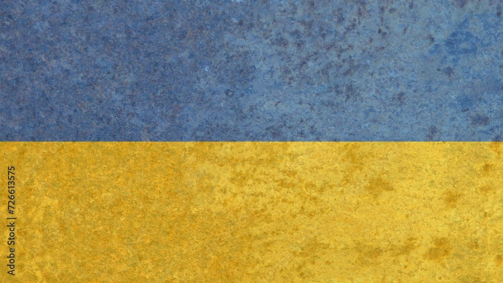 Rusty iron Ukraine national country flag vector Rusty iron Ukraine national country flag vector