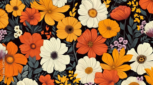 Colorful floral seamless pattern © Derby