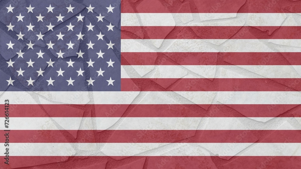 Obraz premium Ceramic mosaic United States of America USA national country flag vector