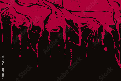 Background with blood dripping drops and splashes.