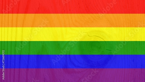 Wood grain pride rainbow flag background vector