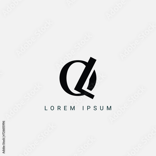 Letter QL and LQ monogram initial logo, geometric, modern, gradient, grid logo