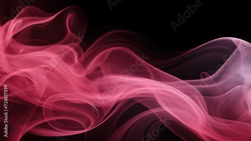 Abstract pink smoke on black background. cloud, a soft Smoke cloudy wave texture background. 