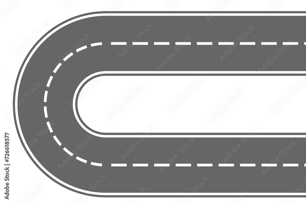 Winding road. Journey traffic curved highway. Road to horizon in perspective. Winding asphalt empty line isolated vector concept
Winding road. Journey traffic curved highway. Road to horizon in perspective. Winding asphalt empty line isolated vector concept
