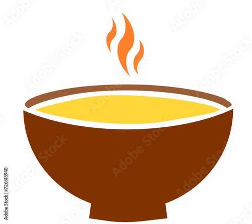 image of a bowl containing food that is still warm
