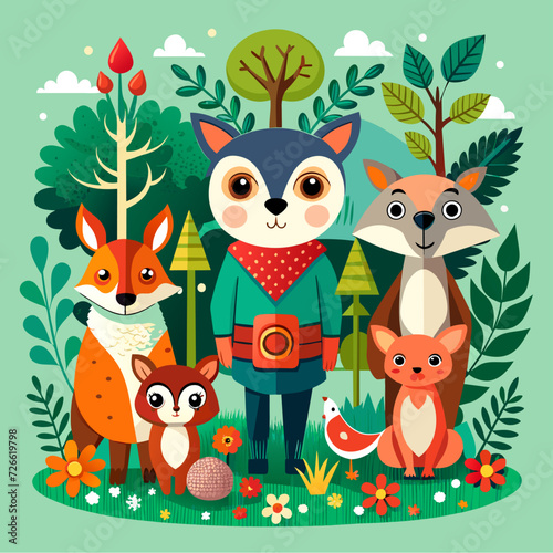 animals fox in the forest