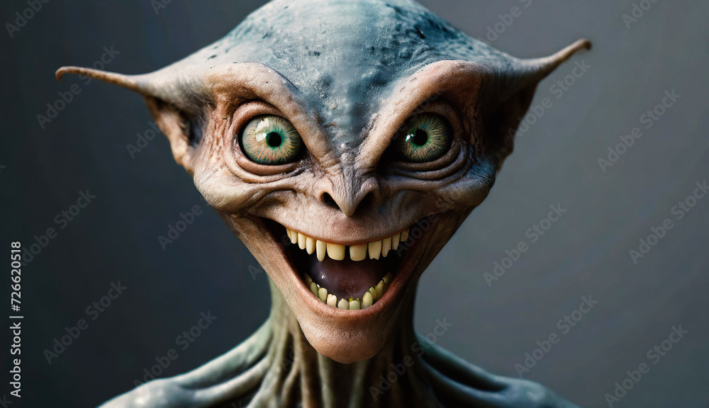 Obraz premium alien face smiling