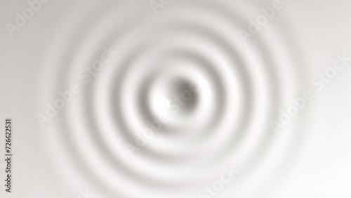 3D Animation - White concentric ripples with slow relaxing loop motion photo