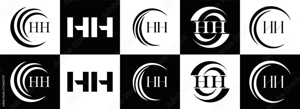 HH logo. H H design. White HH letter. HH, H H letter logo SET design. Initial letter EE linked circle uppercase monogram logo. H H letter logo SET vector design. HH letter logo design
HH logo. H H design. White HH letter. HH, H H letter logo SET design. Initial letter EE linked circle uppercase monogram logo. H H letter logo SET vector design. HH letter logo design