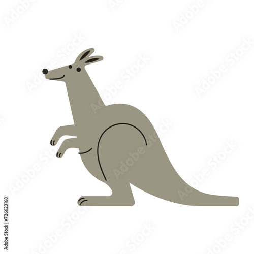 Australian Kangaroo. A marsupial mammal. Vector illustration