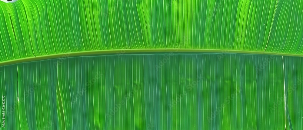 Fototapeta premium Vibrant Green Banana Leaf Texture