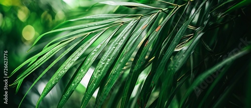 Palm Fronds with Dew Drops