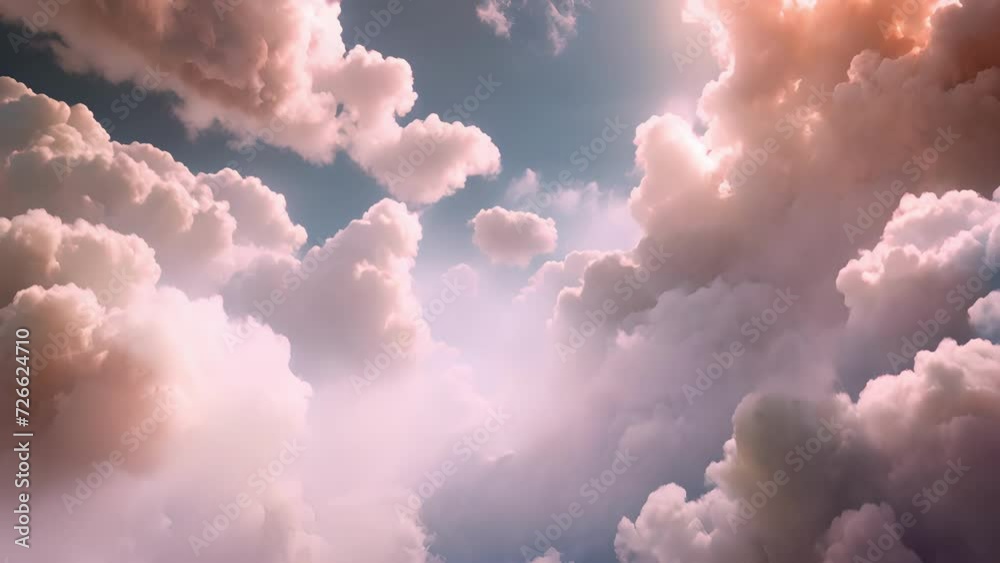 Transient clouds traning before your eyes. Abstract motion background