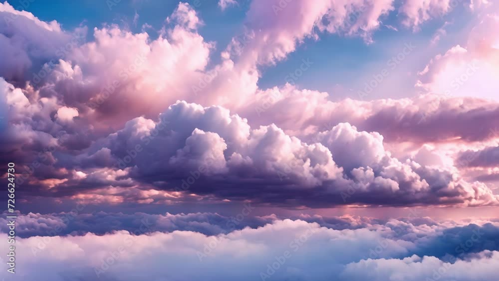Evanescent clouds transforming the sky into a canvas. Abstract motion background