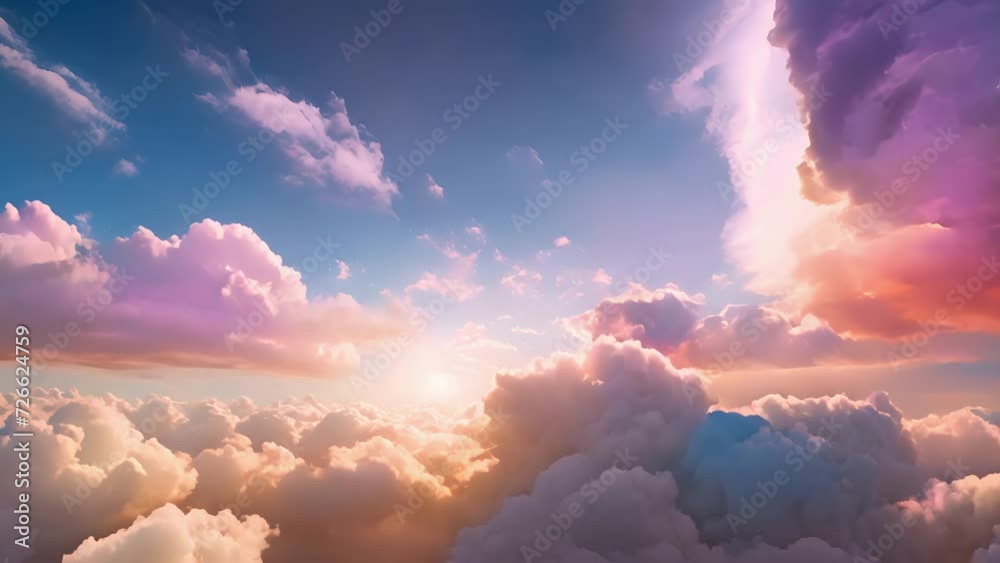 Shapeshifting clouds painting the sky with their fleeting beauty. Abstract motion background